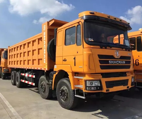 Suspensão hidráulica dos caminhões basculantes diesel resistentes da emissão 380hp 10MT do Euro 2 do caminhão basculante de Shacman F3000 8x4 do táxi