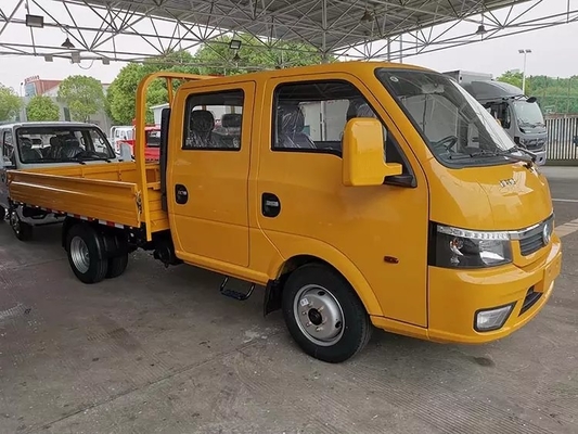 DONGFENG Caminhão de Carga Leve Cabine Dupla Luzes de Carga com Cama de Carga 90Hp Motor Diesel