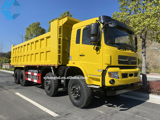O transporte de registro de mineração 50 Ton Dump Truck 8x4 12 do caminhão basculante pesado roda o motor diesel