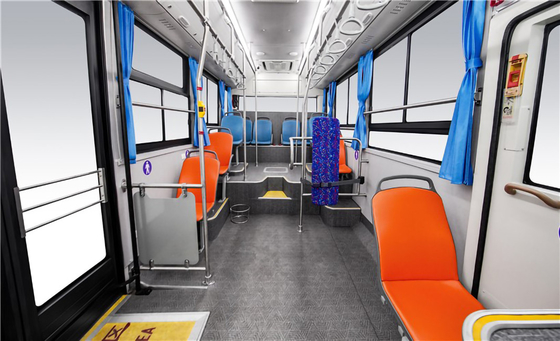 Autocarro público elétrico de 7 metros ZEV personalizado 22 lugares com carga total 250 km ônibus de transporte para funcionários