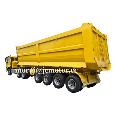Caminhão Basculante Pesado Dongfeng 6X4 Trator 100 Toneladas Semi-reboque Basculante Mineração 50Cbm