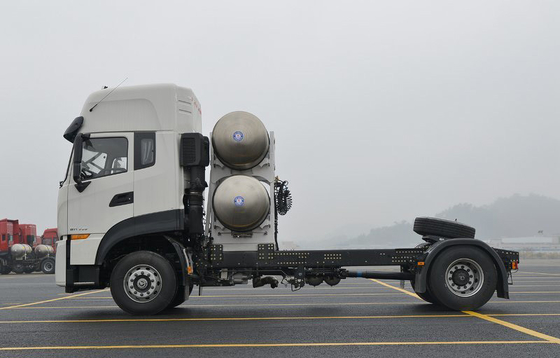 Os bens transportam a massa da tração do motor do reboque de trator noun 500HP de GNL CNG de 32,4 toneladas