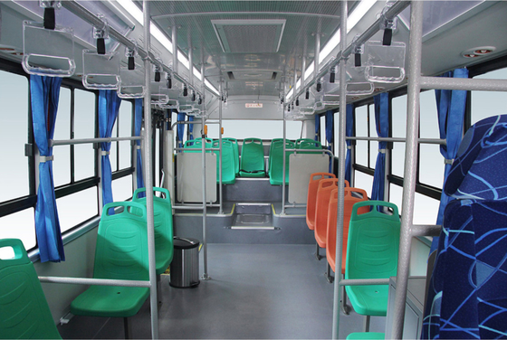 Ônibus elétrico puro do transporte da cidade de 28 Seater direção esquerda de 8 medidores com condicionador de ar