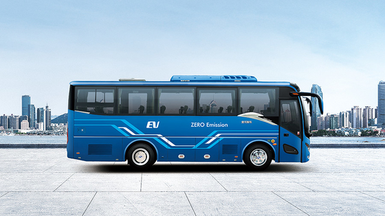 o treinador Bus Pure Electric 39 Seater do turista da distância entre o eixo dianteira e traseira de 4300mm deixou a direção