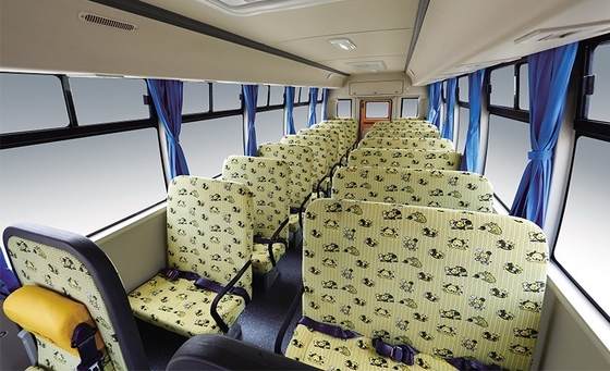 Transporte de ônibus escolar amarelo 7m dos estudantes 130hp motor diesel de 24 - 41 assentos